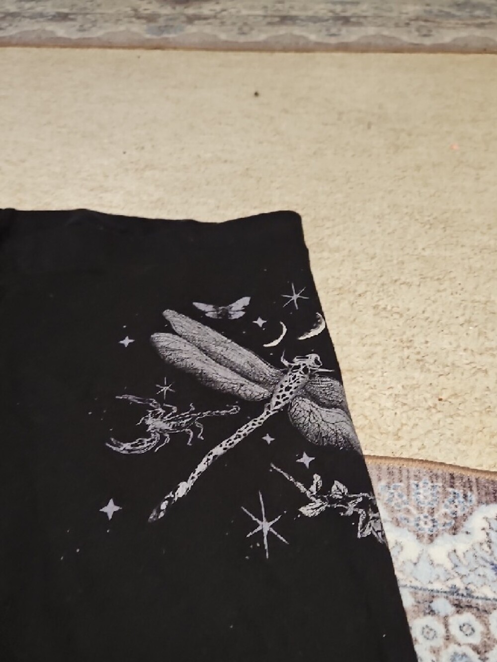 torrid Black Leggings with Silver Dragonfly & Celestial Accents - Picture 3 of 8